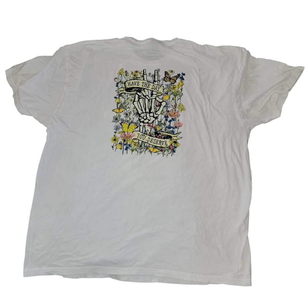 Gildan Softstyle White Graphic T-Shirt "Have The Day You Deserve" 2XL - Picture 2 of 5